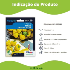 Semente de Pimenta Jamaican Yellow Blueline TOPSEED - Cultiv.me