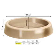 Vaso Classic Cone 70 com Prato (27,5L) Cor Areia NUTRIPLAN na internet