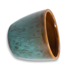 Vaso Cerâmica Kalanchoe (06) Verde Caramelo BURGUINA na internet