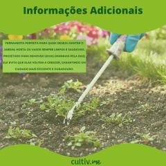 Extrator De Erva Daninha Cabo Decorado Jardinagem TOP GARDEN - Cultiv.me