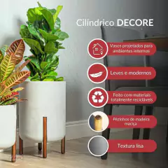 Vaso Cilíndrico Decore 34 (28L) Off-White JAPI - loja online