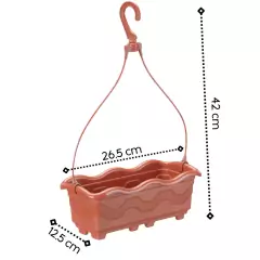 Floreira de Pendurar Cor Telha (1,5L) INJEPLASTEC - comprar online
