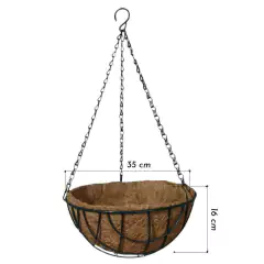 Vaso Suspenso em Fibra de Coco (35X16) TOP GARDEN - comprar online