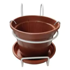 Suporte Orquídea Branco com Vaso e Prato (N17) JC JARDIM - comprar online