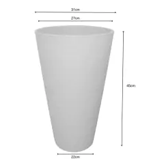 Vaso Europa Cônico 30 (18L) Cor Cimento JAPI