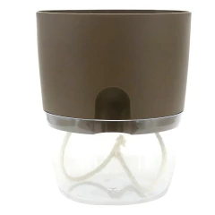 Vaso Acqua Autoirrigável (12x14) Cor Taupe VASART na internet