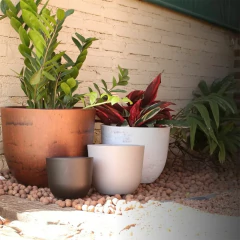 Vaso Concept Redondo N0 (2,5L) Cor Travertino JAPI