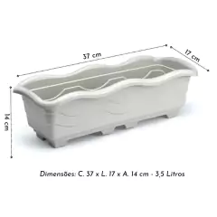 Jardineira Plástica Média (3,5L) Cor Mármore INJEPLASTEC na internet