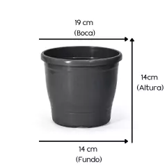Vaso primavera Nº3 preto (3L) NUTRIPLAN - comprar online