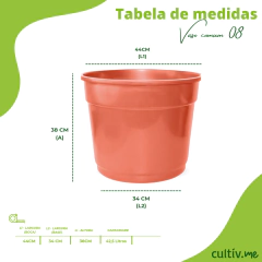 Vaso Redondo 08 (42,5L) Cor Cerâmica NUTRIPLAN - comprar online
