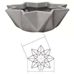 Vaso Origami 23 (28,7L) Cor Granito NUTRIPLAN