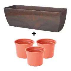 Kit Cachepô Jardineira Elegance com 3 Vasos Comum NUTRIPLAN na internet