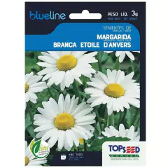 Sementes de Margarida Branca Blueline TOPSEED