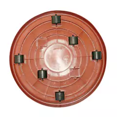 Prato Plástico 40cm c/Rodas(Suporta até 120kg)Terracota OKLA na internet