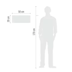 Vaso de Parede Línea 50 (6,5L) Cor Cimento JAPI