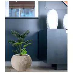 Vaso Ondulado Redondo 26 (20L) Cor Granito NUTRIPLAN - Cultiv.me