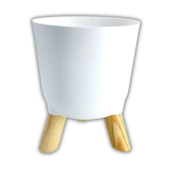 Vaso Cachepô Boho Pé Palito (13) Branco ALL GARDEN