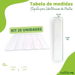 25X Etiquetas Identificação Plantas (8cm) Branca TOP GARDEN - comprar online