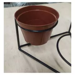 Suporte Triangulo de Mesa para 3 Vasos 11 Preto - JC JARDIM - Cultiv.me