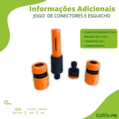 Jogo de Conexão e Esguicho para Mangueira (4 peças) STARFER - comprar online