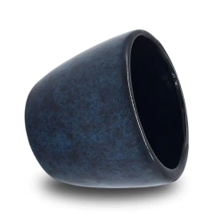 Vaso Cerâmica Kalanchoe (06) Azul com Preto BURGUINA na internet