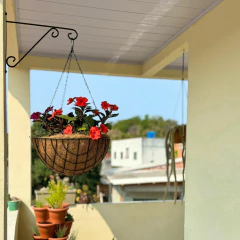 Vaso Suspenso em Fibra de Coco (20x12) TOP GARDEN