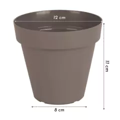 Vaso Sampa (12x11 cm) Cor Taupe VASART na internet