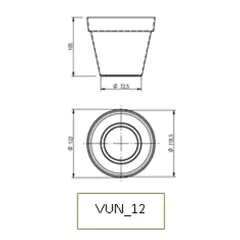 Vaso Plástico Unique 12 (12X10,5cm) Café JAPI na internet