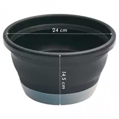 Cuia Veneza Prato Anti-Dengue (M-24x14,5) Preta RIQUEPLÁS na internet