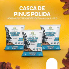 Casca de Pinus Polida M (2,5kg) VITAPLAN - loja online