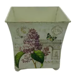 Cachepô Quadrado Vintage Lata (15X14) TOP GARDEN - comprar online