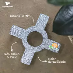 Imagem do Suporte Alum. Invisível 26cm c/04 Rodas até 140kg TECH PLANT