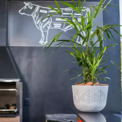 Vaso Tribo Redondo 52 (51L) Cor Cimento Queimado JAPI - loja online