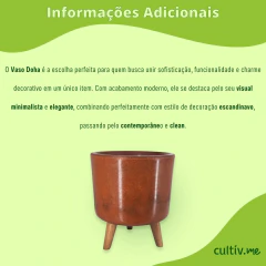 Vaso Doha Pequeno Pé Palito (22x19) Chocolate ALPE E ARITANA - loja online
