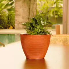 Vaso Cone Baixo Riscato 28 (18,5L) Cor Terracota VASAP - loja online