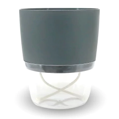 Vaso Acqua Autoirrigável (15x18) Cor Grafite VASART na internet