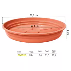 Prato Redondo Plástico (08) Cor Cerâmica NUTRIPLAN - comprar online