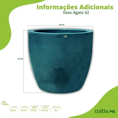 Vaso Agata 42 (33L) Cor Verde Vietnamita JAPI - comprar online