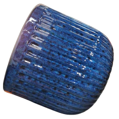 Vaso de Cerâmica Linha Violeta (15) Azul BURGUINA - Cultiv.me