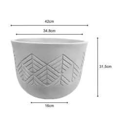 Vaso Tribo Redondo 42 (22L) Preto Ardósia JAPI - Cultiv.me