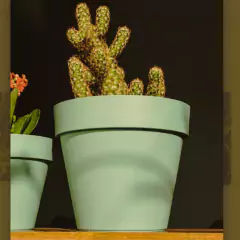 Vaso Plástico Unique 16 (16X14cm) Café JAPI