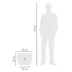 Vaso Europa Redondo 42 (32L) Cor Cimento JAPI - comprar online