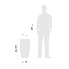 Vaso Cônico Slim Liso 33 (37L) Cor Chumbo JAPI na internet