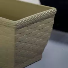 Jardineira Rattan Grande (10L) Cor Palha INJEPLASTEC na internet