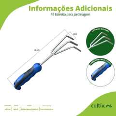 Ancinho Escadilho Inox Cabo Emborrachado (30cm) ALPE ARITANA - comprar online