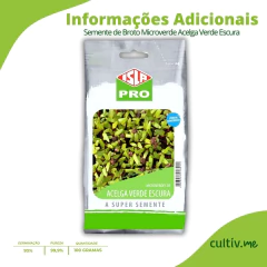 Sementes Microverdes Acelga Verde Escura (100g) ISLA - comprar online