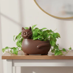 Vaso Mascote Gato 30 Cor Ferrugem NUTRIPLAN - loja online