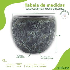 Vaso Cerâmica Rústica (15) Rocha Vulcânica BURGUINA - comprar online