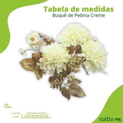 Buquê de Crisântemo Flor Artificial (31cm) Creme SMO - comprar online