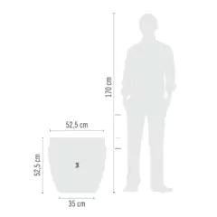 Vaso Tribo Cilíndrico 55 (72L) Cor Cimento Queimado JAPI - loja online